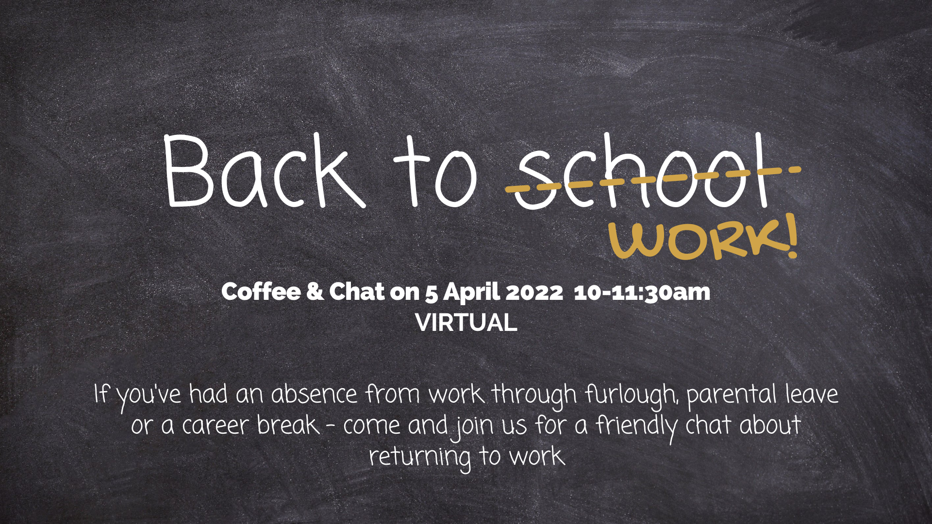 Yorkshire & North East Virtual Back to Work Coffee Morning