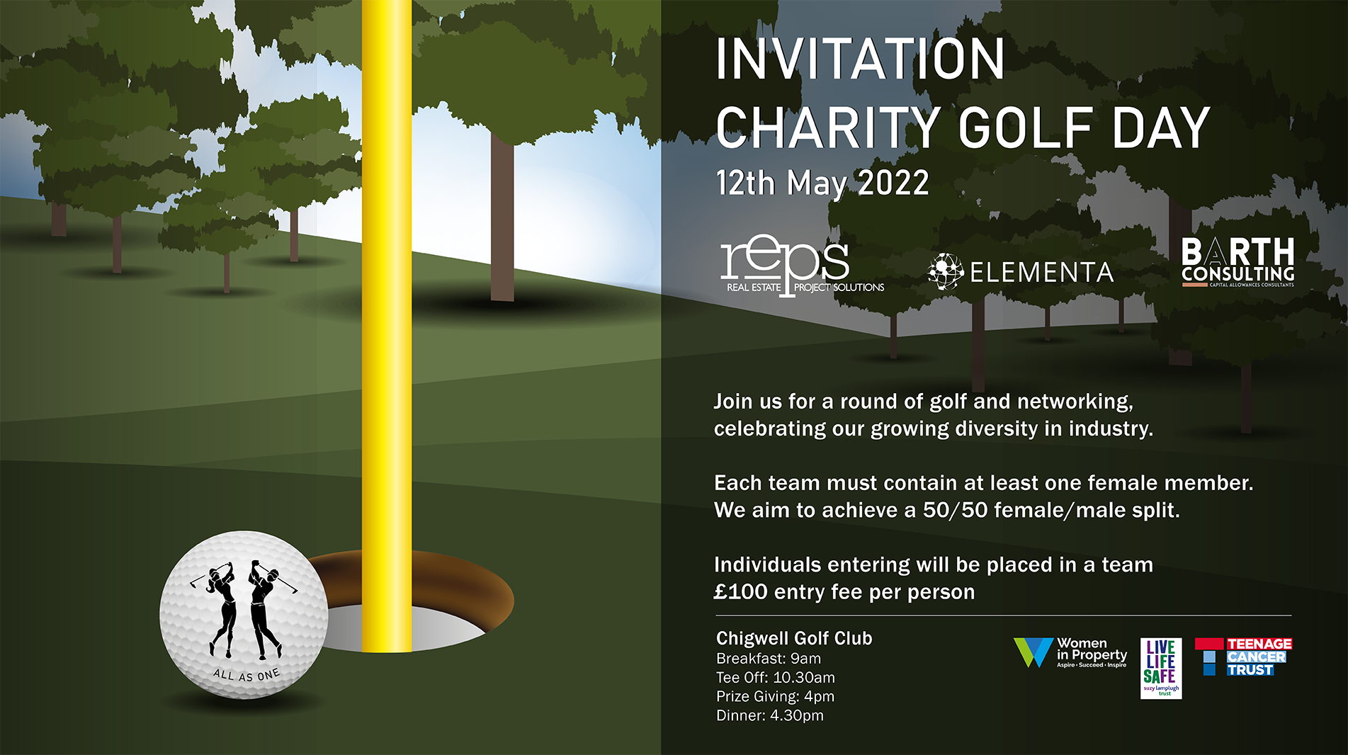 Invitation Charity Golf Day at Chigwell Golf Club