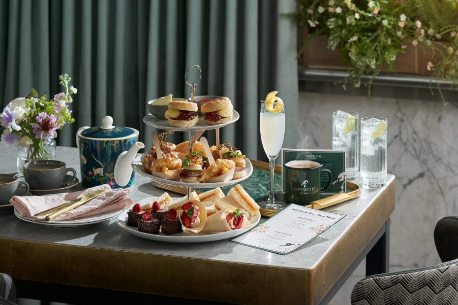 Sipsmith Gin Afternoon Tea at Devonshire Terrace